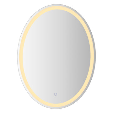Dane 27 Round Frameless Anti-Fog Aluminum Front/Back-lit Tri-color LED Bathroom Vanity Mirror with Smart Touch Control